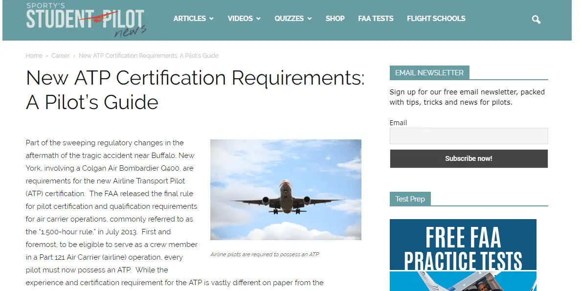 ATP Certification Requirements