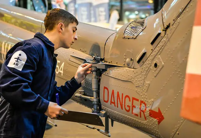 aeronautical engineer working