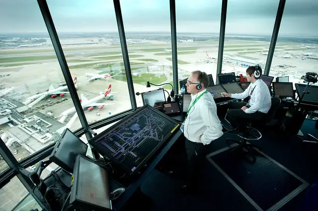 two air traffic controllers