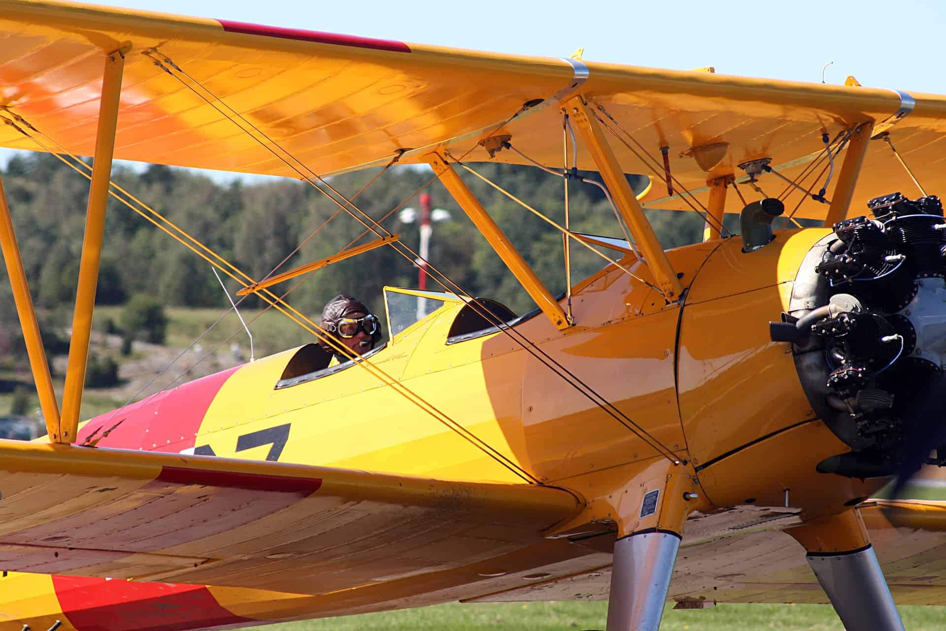 pilot seated in the aircraft