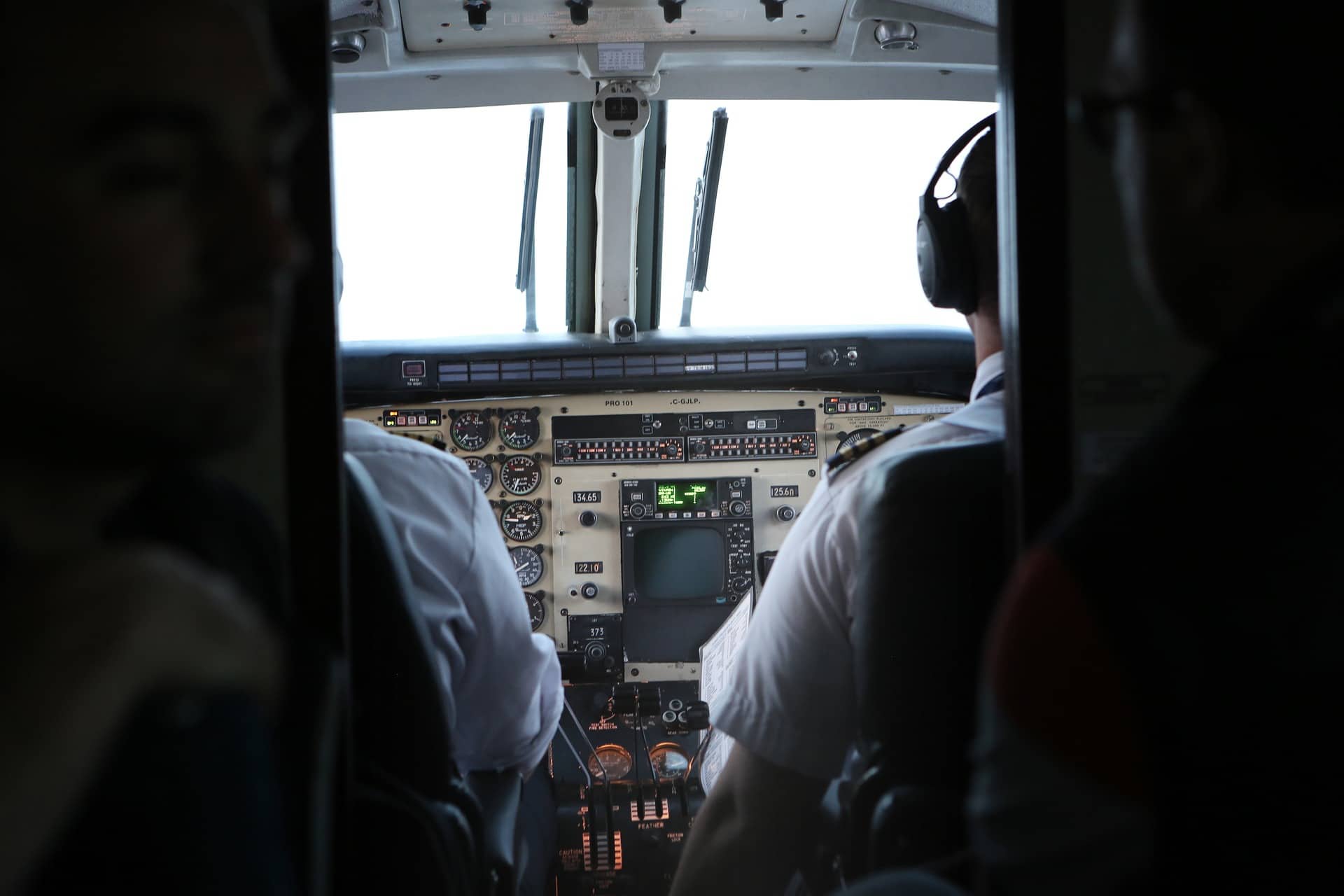 pilots in a plane