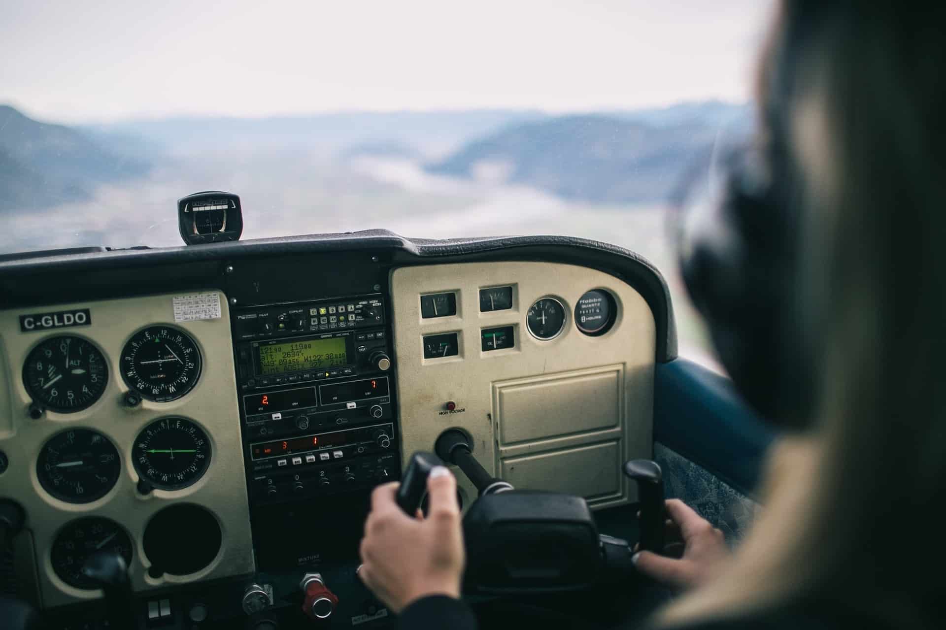 woman flying an aircraft